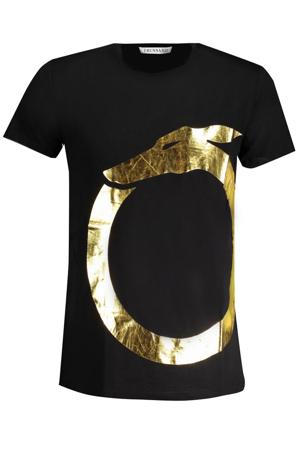 TRUSSARDI HOMEM MANGA CURTA T-SHIRT PRETA