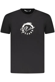 T-SHIRT EM ALGODÃO TRUSSARDI HOMEM PRETA