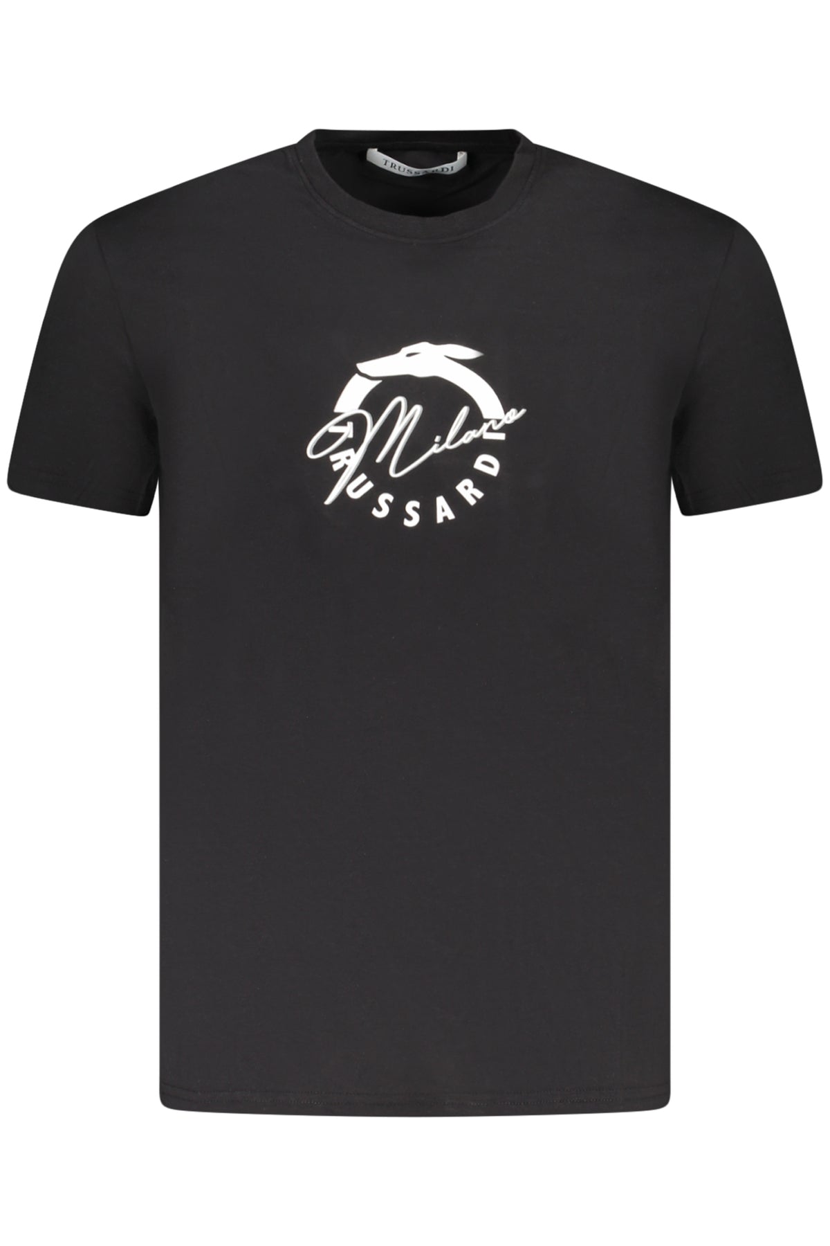 T-SHIRT EM ALGODÃO TRUSSARDI HOMEM PRETA