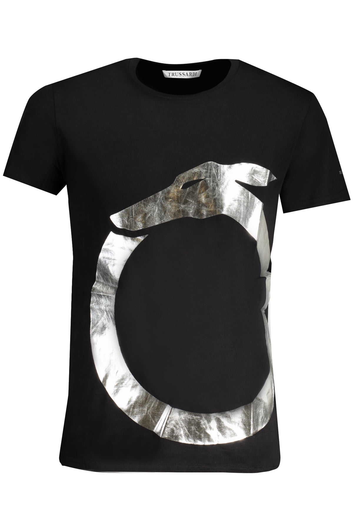 TRUSSARDI MEN'S SHORT SLEEVE BLACK T-SHIRT