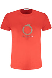 TRUSSARDI MEN'S SHORT SLEEVE RED T-SHIRT