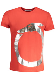 TRUSSARDI MEN'S SHORT SLEEVE RED T-SHIRT