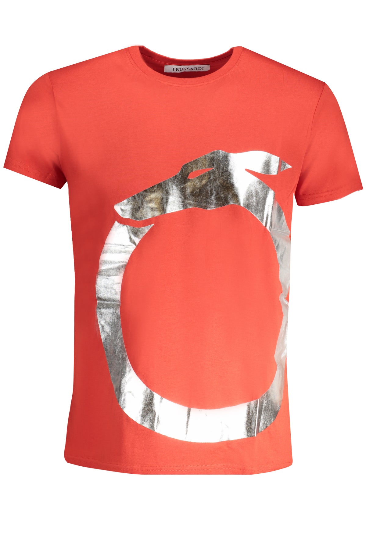 TRUSSARDI MEN'S SHORT SLEEVE RED T-SHIRT
