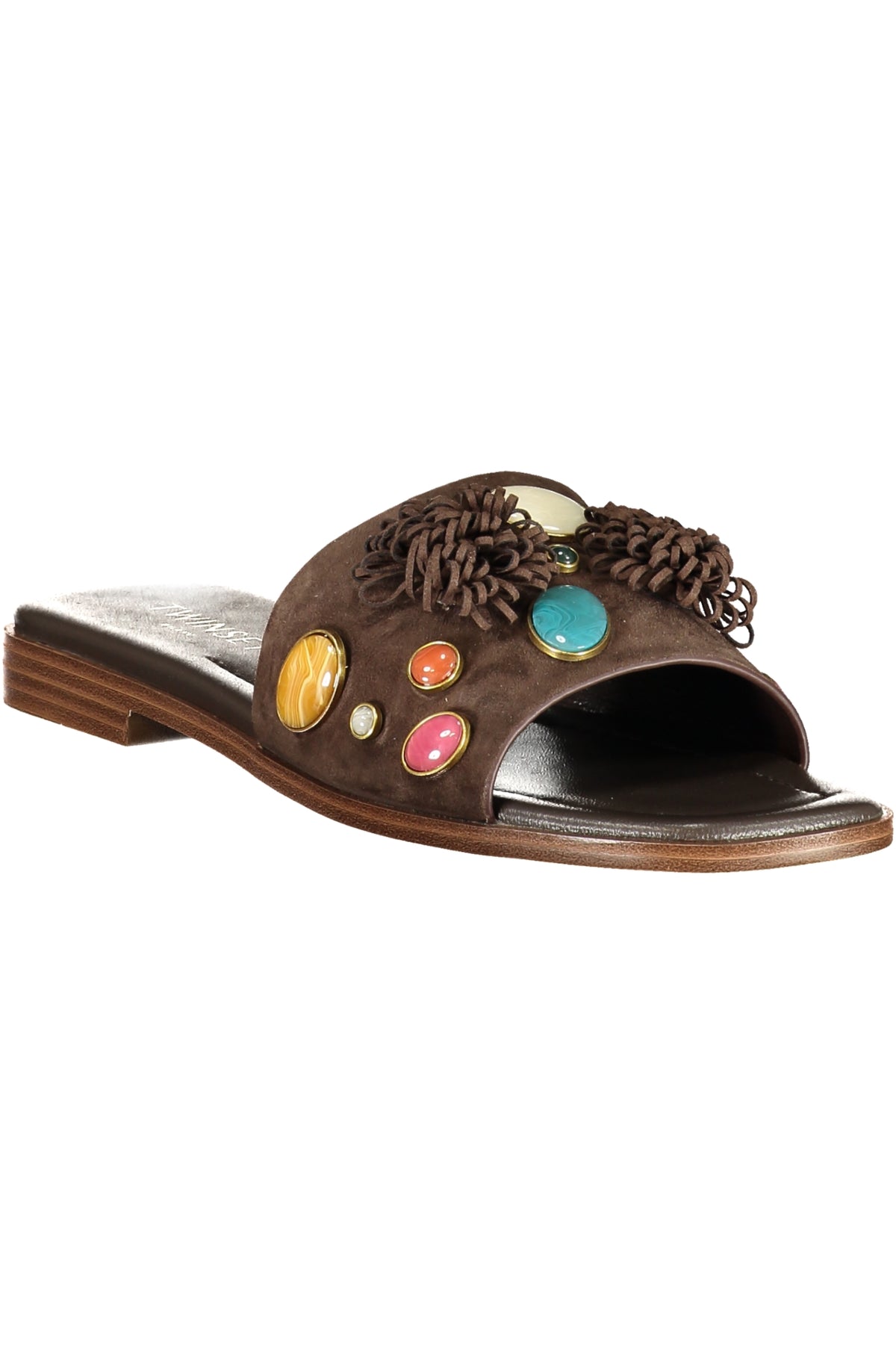 CHINELOS EM COURO TWINSET MULHER CASTANHOS