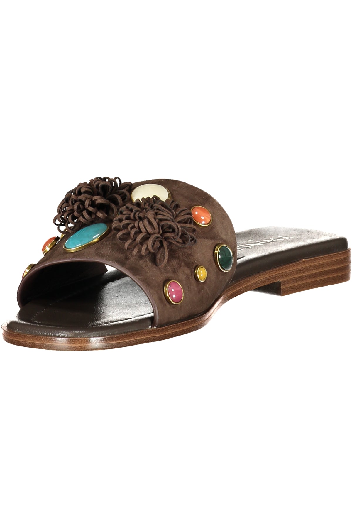 CHINELOS EM COURO TWINSET MULHER CASTANHOS