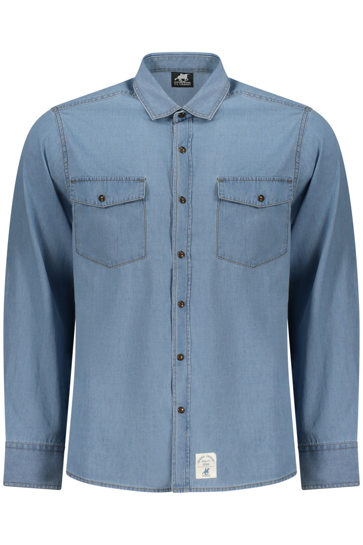 CAMISA EM ALGODÃO U.S. GRAND HOMEM AZUL CLARO