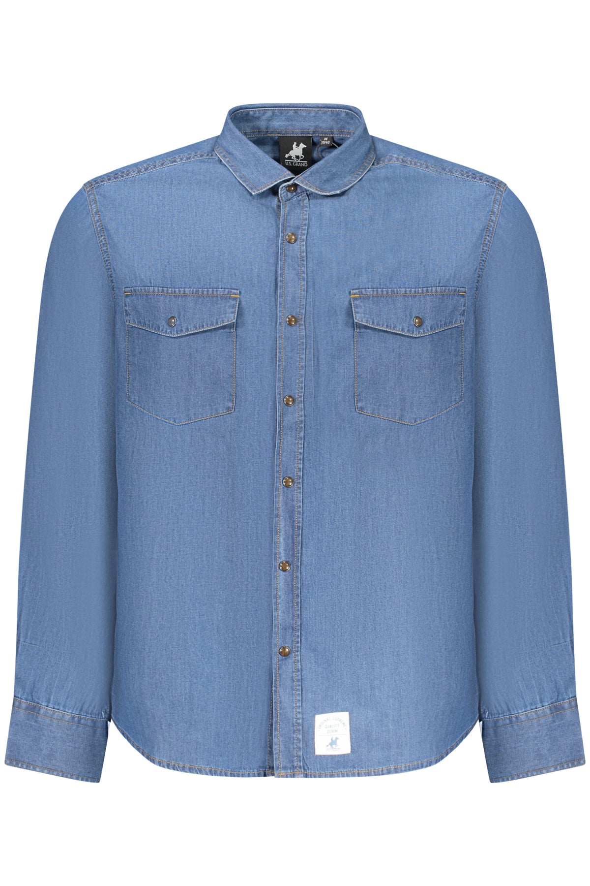 CAMISA EM ALGODÃO U.S. GRAND HOMEM AZUL