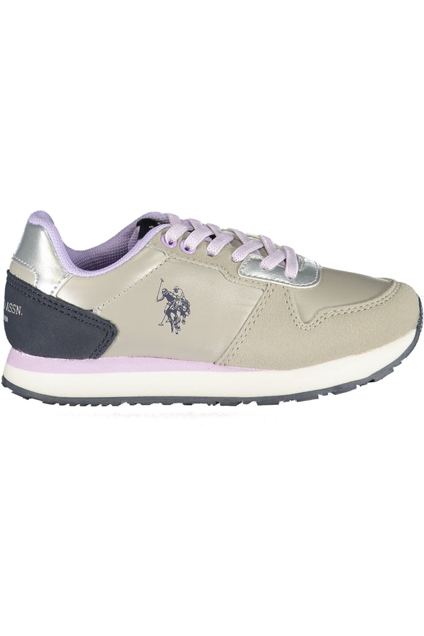 ASSN POLO DOS EUA. SAPATOS DESPORTIVOS PRATA PARA CRIANÇAS