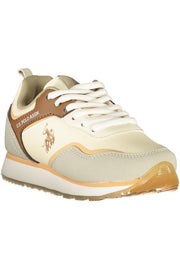 U.S. POLO ASSN. BEIGE ATHLETIC SHOES FOR CHILDREN