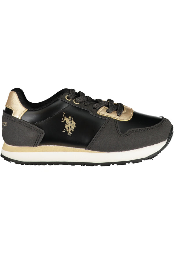 ASSN POLO DOS EUA. SAPATOS ESPORTIVOS PARA CRIANÇAS PRETOS