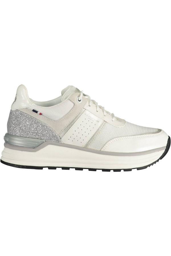 ASSN POLO DOS EUA. SAPATOS DESPORTIVOS BRANCOS PARA MULHERES