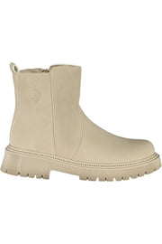 BOTINS COM ESTAMPADO U.S. POLO ASSN. MULHER BEGES