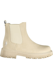 BOTINS COM ESTAMPADO U.S. POLO ASSN. MULHER BEGES