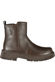 BOTINS COM ESTAMPADO U.S. POLO ASSN. MULHER CASTANHOS