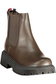 BOTINS COM ESTAMPADO U.S. POLO ASSN. MULHER CASTANHOS