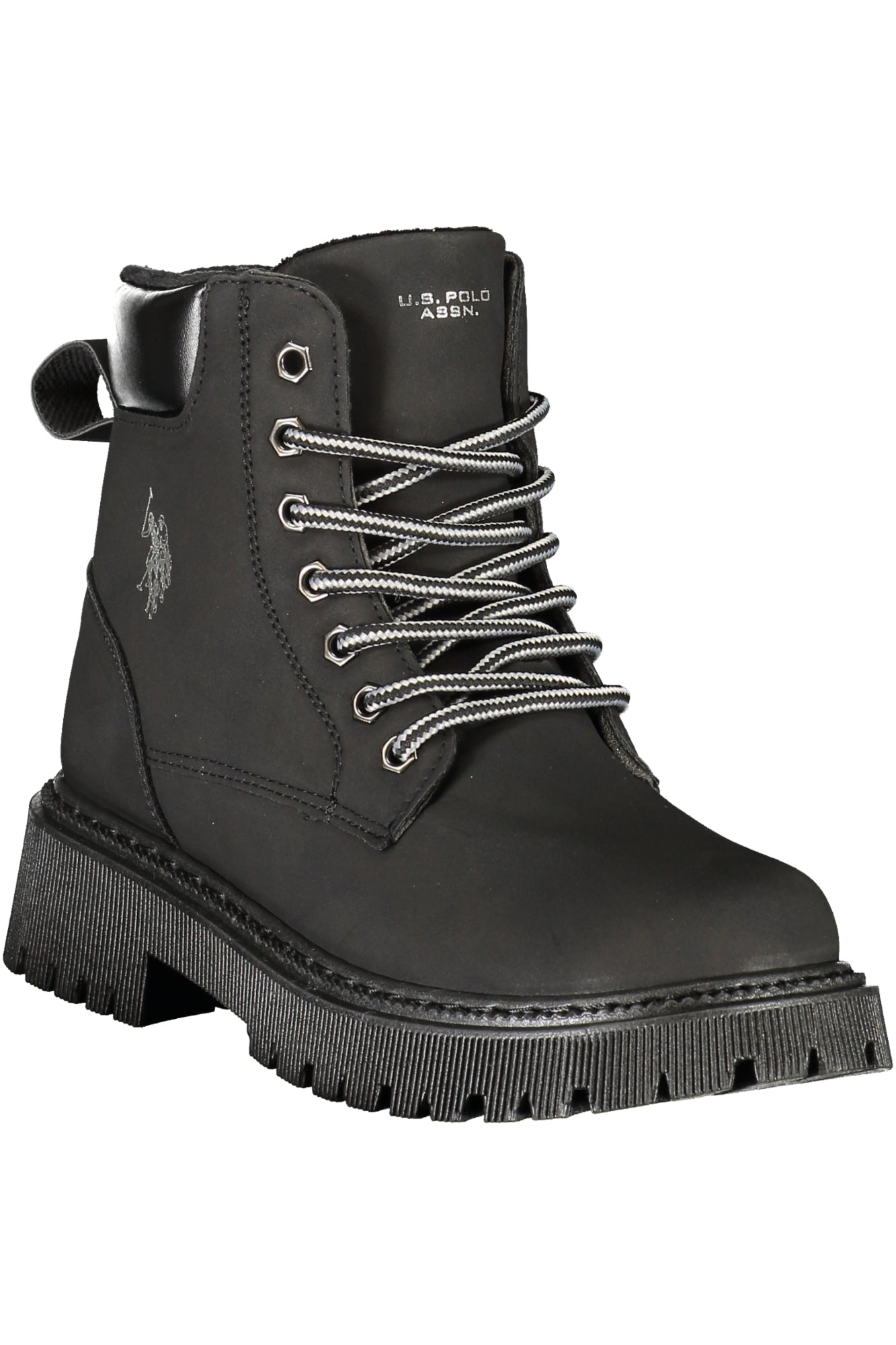 BOTINS COM ATACADORES U.S. POLO ASSN. MULHER PRETOS