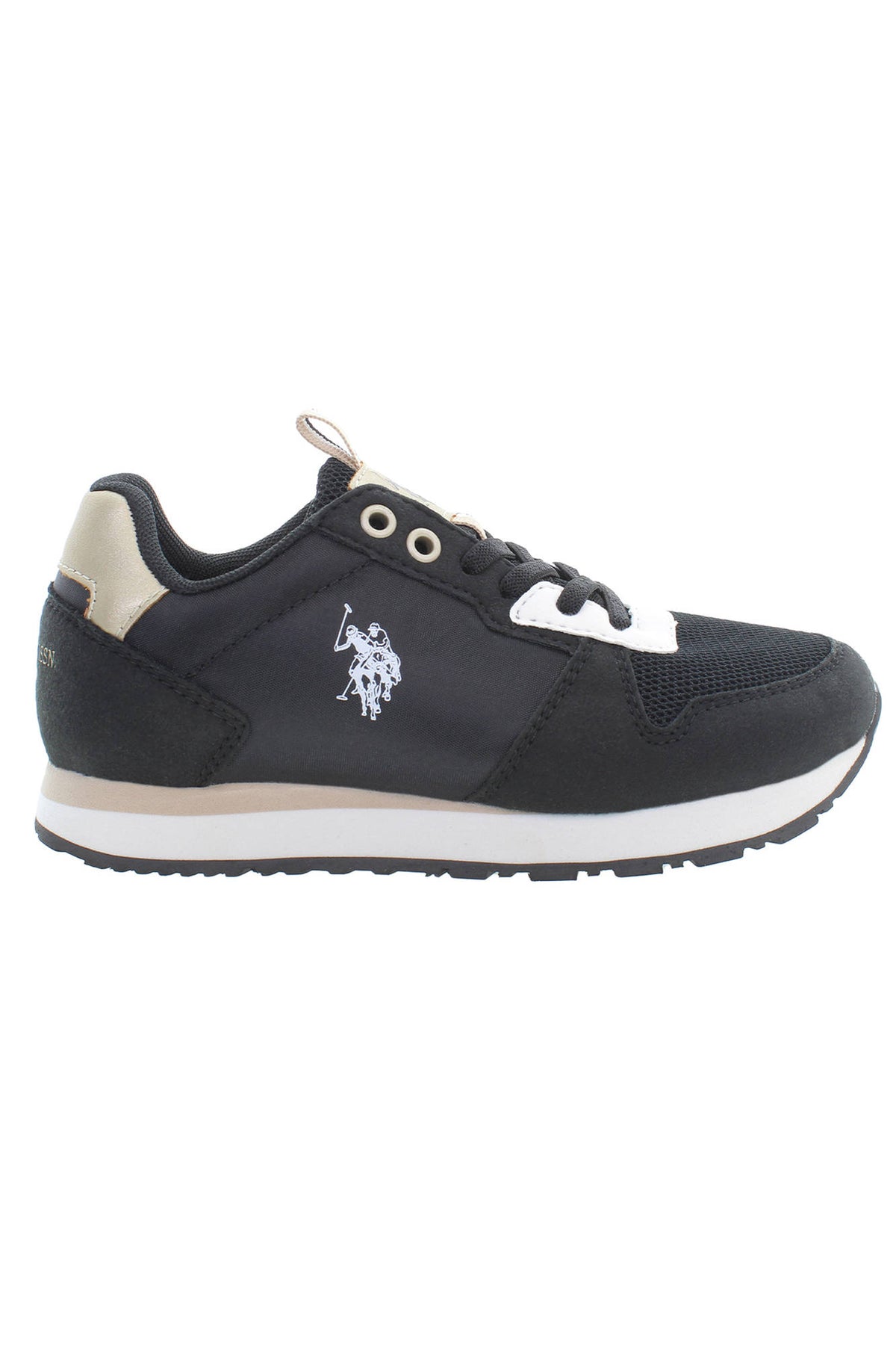 SAPATILHAS COM ATACADORES U.S. POLO ASSN. CRIANÇA PRETAS