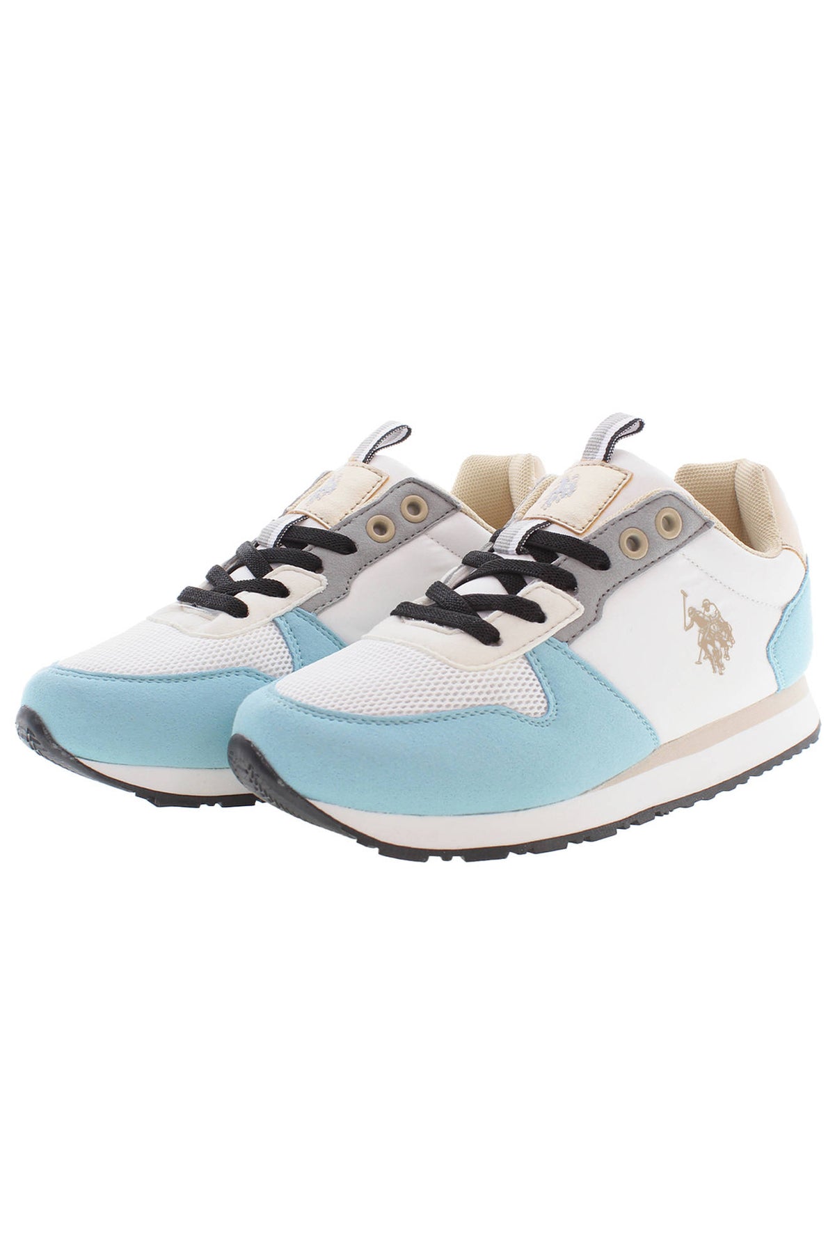 SAPATILHAS COM ATACADORES U.S. POLO ASSN. CRIANÇA AZUL CLARO