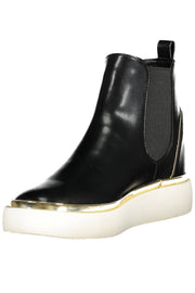 BOTINS COM LOGÓTIPO U.S. POLO ASSN. MULHER PRETOS