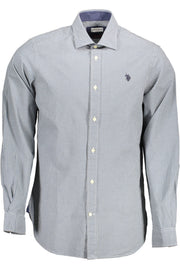 MEN'S LIGHT BLUE LONG SLEEVE POLO SHIRT