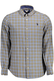 MEN'S BLUE LONG-SLEEVED POLO SHIRT