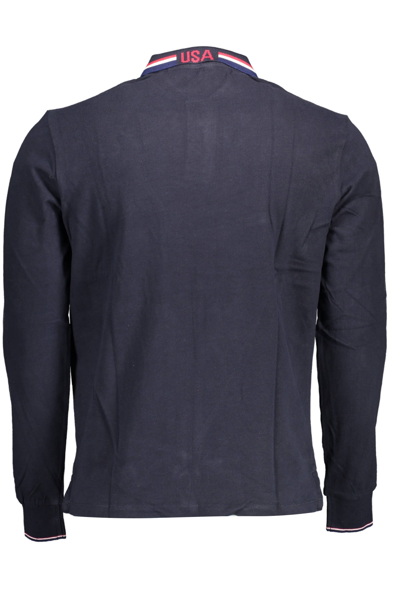 MEN'S USA LONG SLEEVE BLUE POLO SHIRT