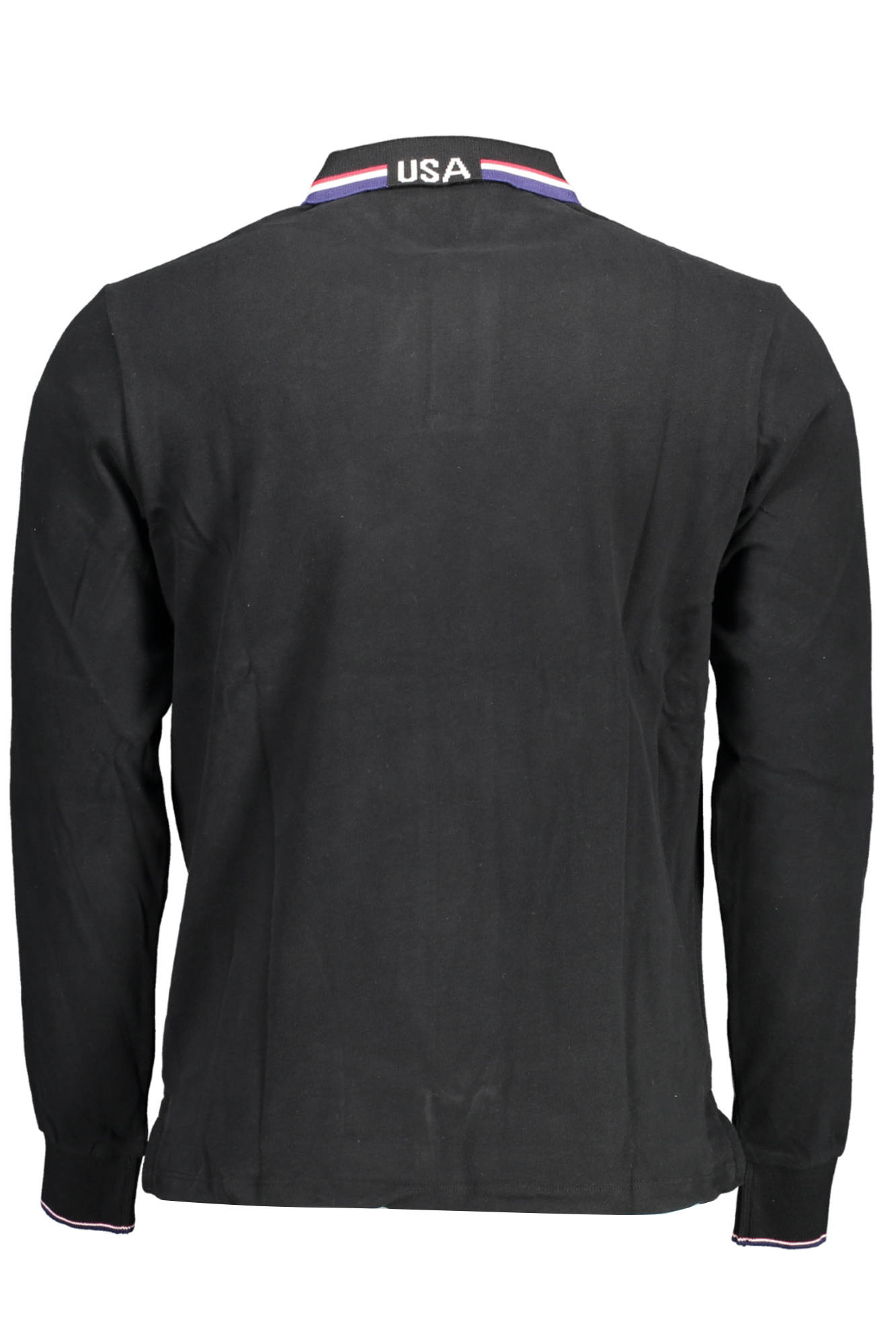 MEN'S BLACK LONG-SLEEVED US POLO POLO SHIRT