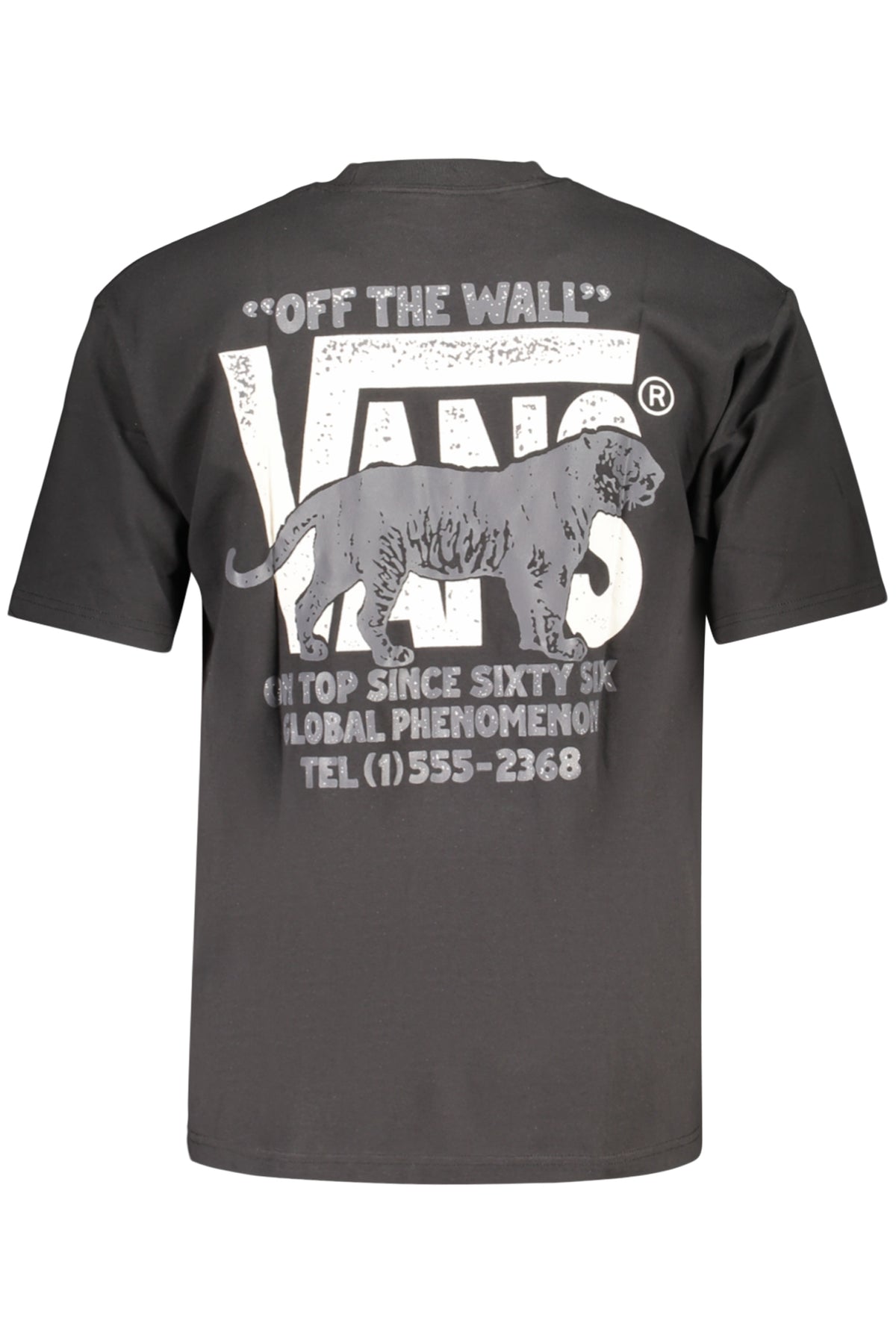 T-SHIRT EM ALGODÃO VANS HOMEM PRETA