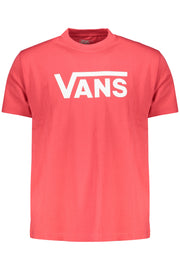 T-SHIRT EM ALGODÃO VANS HOMEM VERMELHA