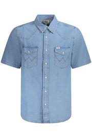 CAMISA EM ALGODÃO WRANGLER HOMEM AZUL CLARO