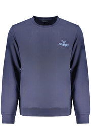 WRANGLER MEN'S BLUE ZIP SWEATER